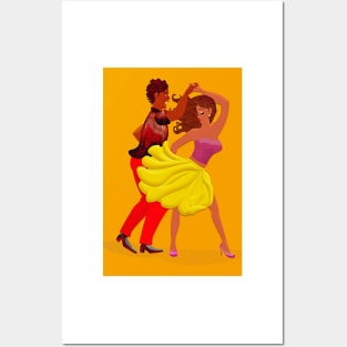 Cuban salsa dancers - Paper cut art Posters and Art